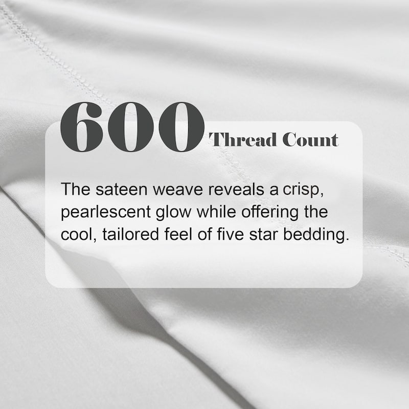 Superior Pandora Cotton Blend Embroidered 600 Thread Count Pillowcases, Set of 2