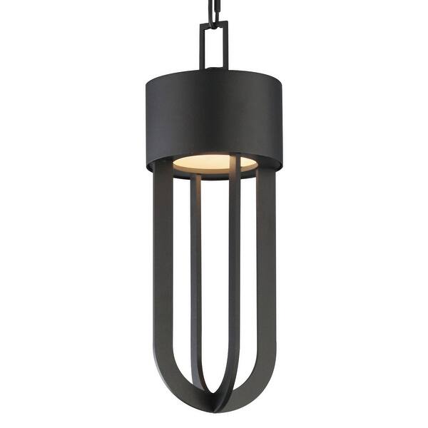 slide 2 of 4, Maxim 40683 Quayside VX 6" Wide LED Outdoor Mini Pendant Black