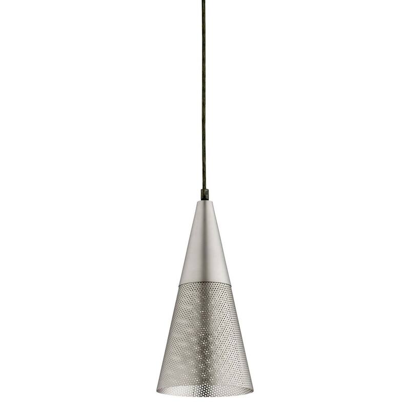 Quorum International 1316 Mesh Cone 6" Wide Mini Pendant - Satin Nickel