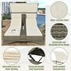 preview thumbnail 5 of 18, Roomfitters Patio Daybed, Outdoor Rattan Sun Lounger with Shelter Roof, Adjustable Backrest, Storage & Cup Holders