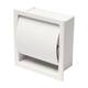 White Matte Stainless Steel Recessed Toilet Paper Holder with Cover
