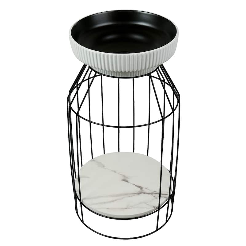 Fine Fixtures Dumbo Modern Bathroom Vanity -Black Rack with Vessel Sink