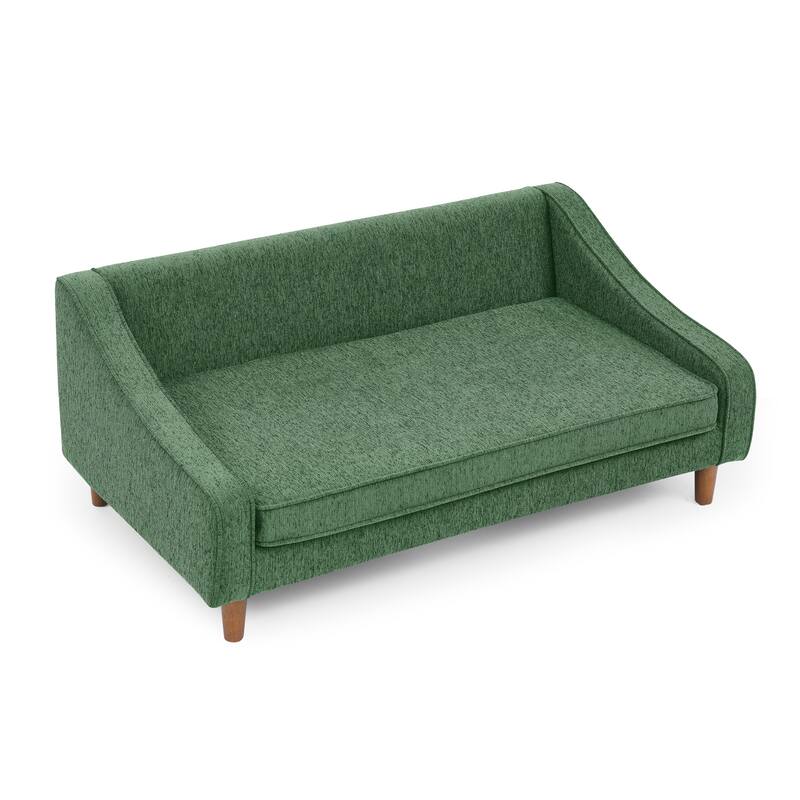 Durable Elevated Dog Sofa Bed,Pet Sofa with Modern Irregular Armrest Design,Comfortable Soft Dog Sofa