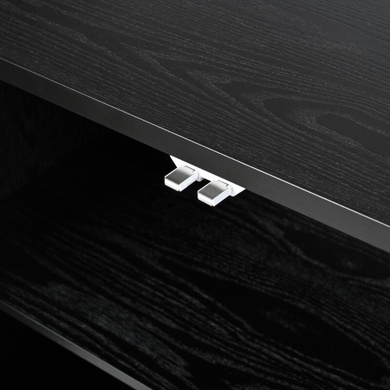 Stylish Storage Sideboard Buffet with Unique Geometric Circle Door Design
