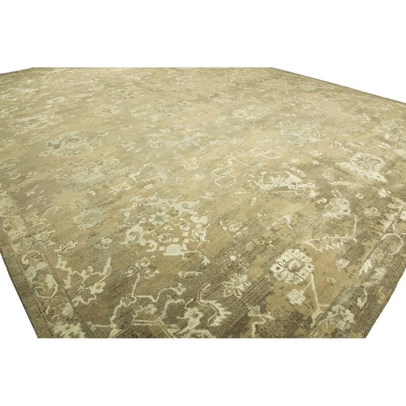 Modern Hand-Knotted Wool & Viscose Area Rug