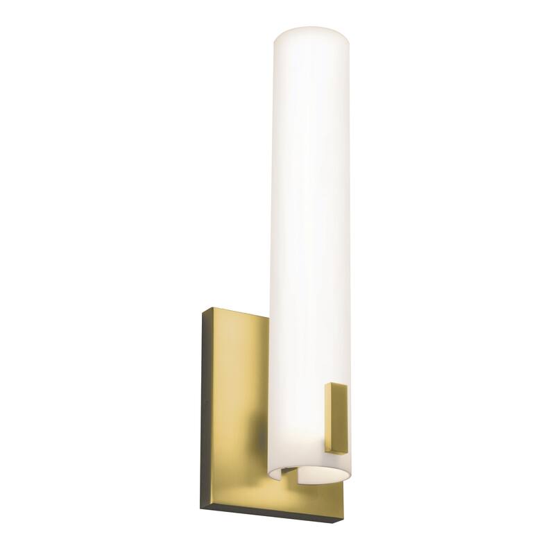 AFX Bowen 1-light Satin Brass LED Sconce with White Acrylic - Satin Brass