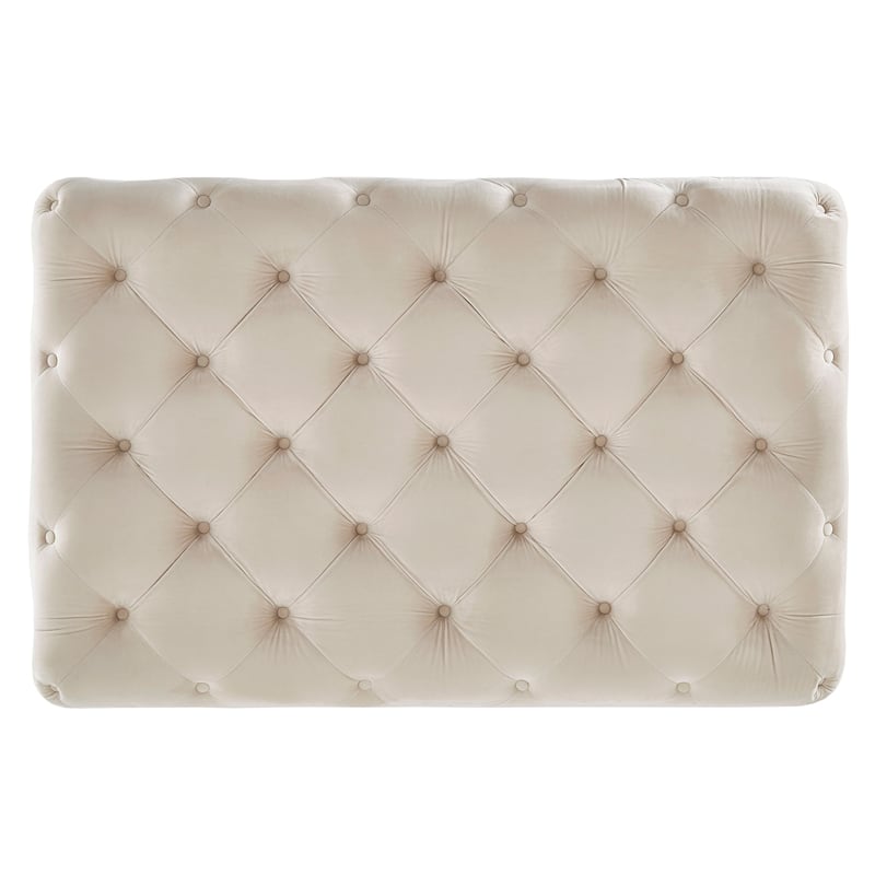 Knightsbridge Rectangular Tufted Ottoman with Casters by iNSPIRE Q Artisan