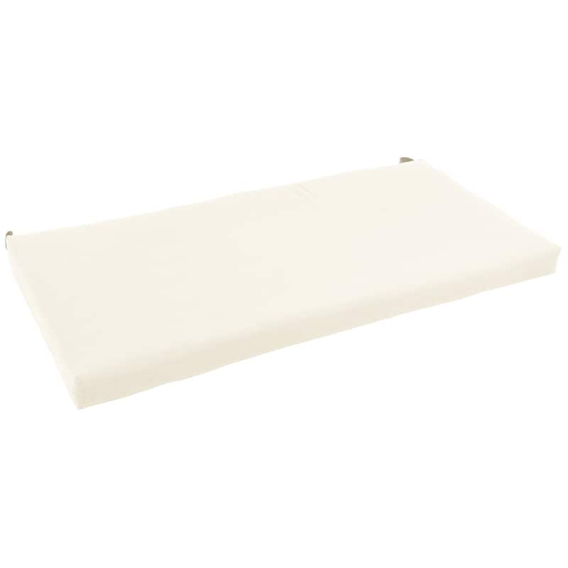 Twill Indoor Bench/Loveseat Cushion (40-, 42-, or 45-inches wide) - 42" wide - Natural