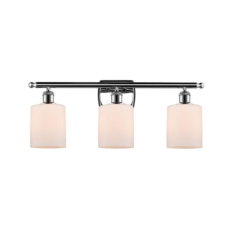 Innovations Lighting Cobbleskill 3 Light 26" Wide Bathroom Vanity - Polished Chrome / Matte White
