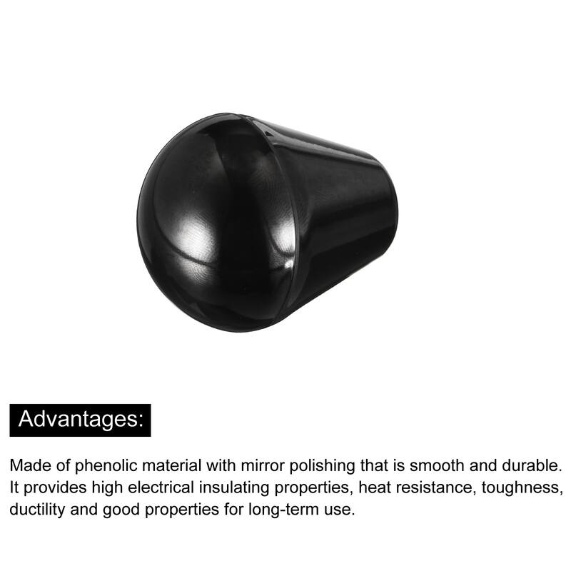 Female Threaded Hand Oval Insert Handles for Mechanical - Black