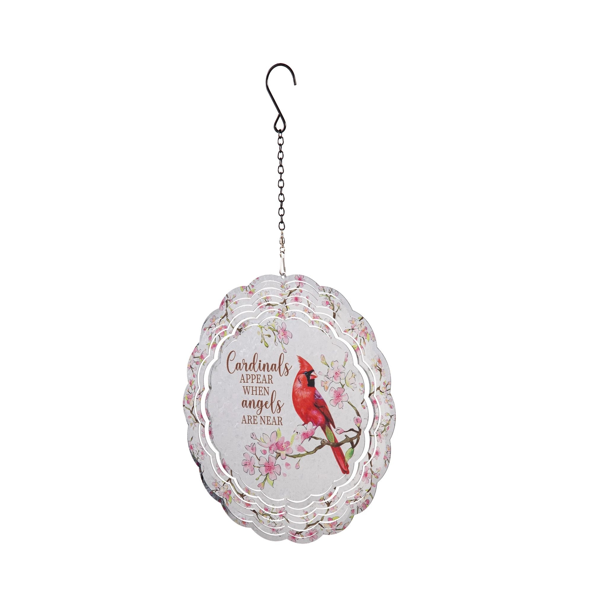 15 in. Memorial Cardinal Sentiment Illusion Wind Spinner