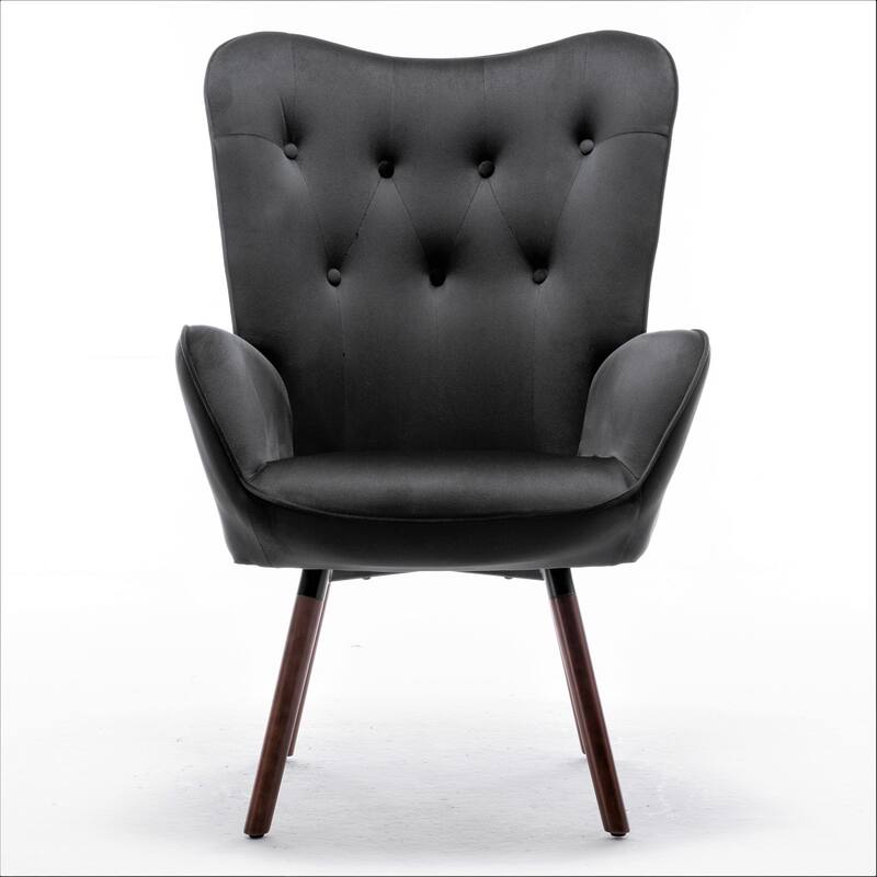 Kreedence 26.38" W Microfiber Accent Chair with Wing Back Design