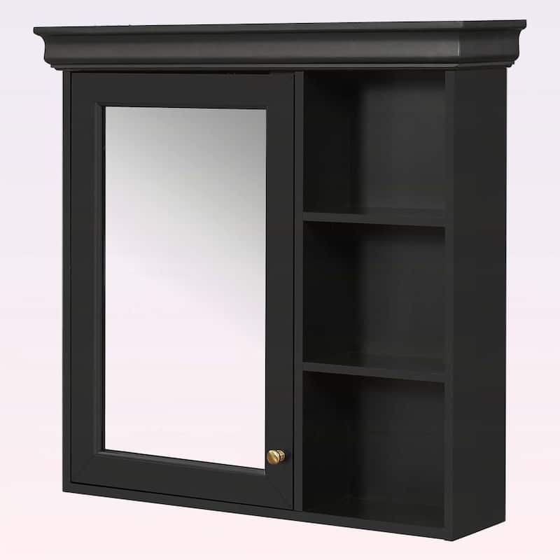 30'' x 28'' Wall Mounted Bathroom Medicine Cabinet with Mirror,and Adjustable Shelves for Efficient Space Utilization