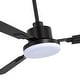 preview thumbnail 25 of 93, 48"/52"/60"/72" Modern Black LED Ceiling Fan with Light Remote (3/5/6/8/12 Reversible Blades)