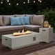Option White Rectangle-Fire Pit Set