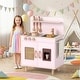 preview thumbnail 13 of 18, Gymax Play Kitchen w/Realistic Ice Maker Stove Accessories & Water