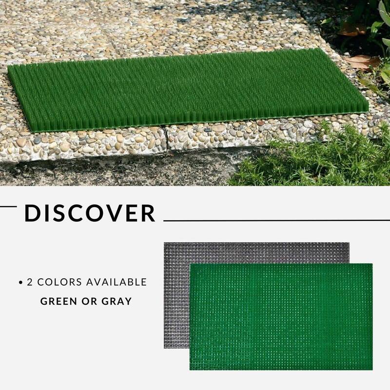 Outdoor Front Door Mat Pixie Artifical Grass Rug 24x16 Inch Green