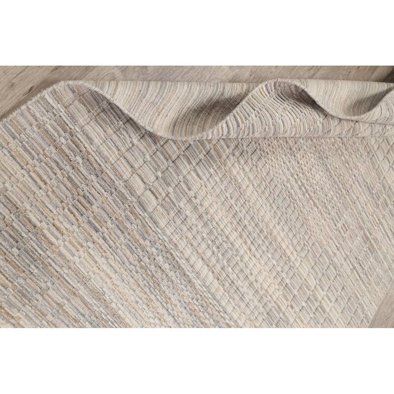 Geometric Modern Moroccan Oriental Wool Area Rug Hand-knotted - 4'8" x 7'7"