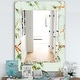 preview thumbnail 1 of 5, Designart 'Tropical Mood Foliage 22' Traditional Mirror - Vanity Printed Mirror