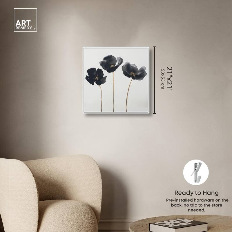 Nocturnal Flowers II Canvas by Art Remedy