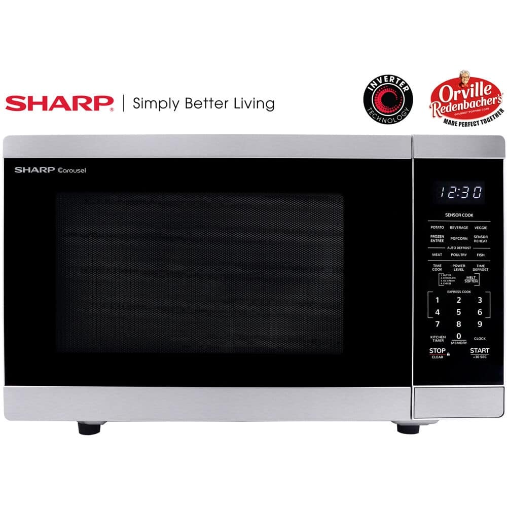 Sharp 1.4 CF Smart Countertop Microwave Oven, Orville Redenbacher's Certified