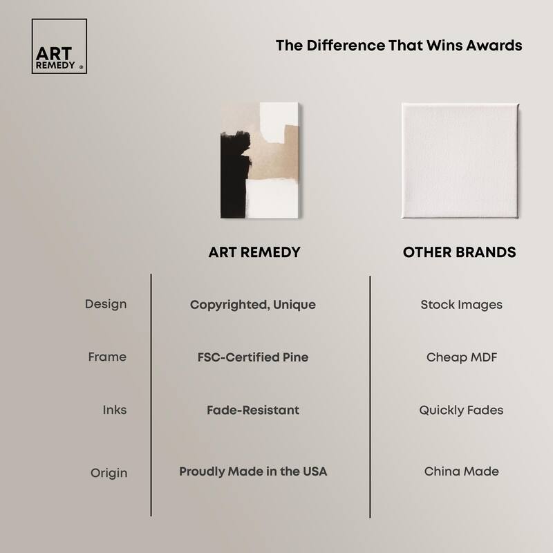 Beige and Black I Canvas by Art Remedy, Gallery Wrapped