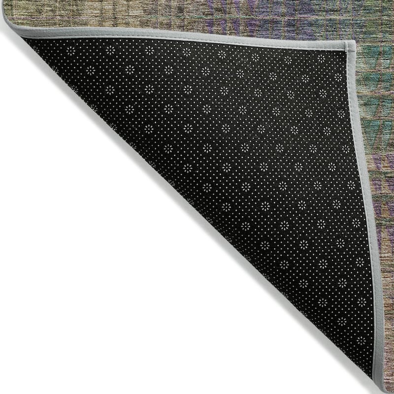 Machine Washable Indoor/ Outdoor Chantille Modern Kaleidoscope Rug