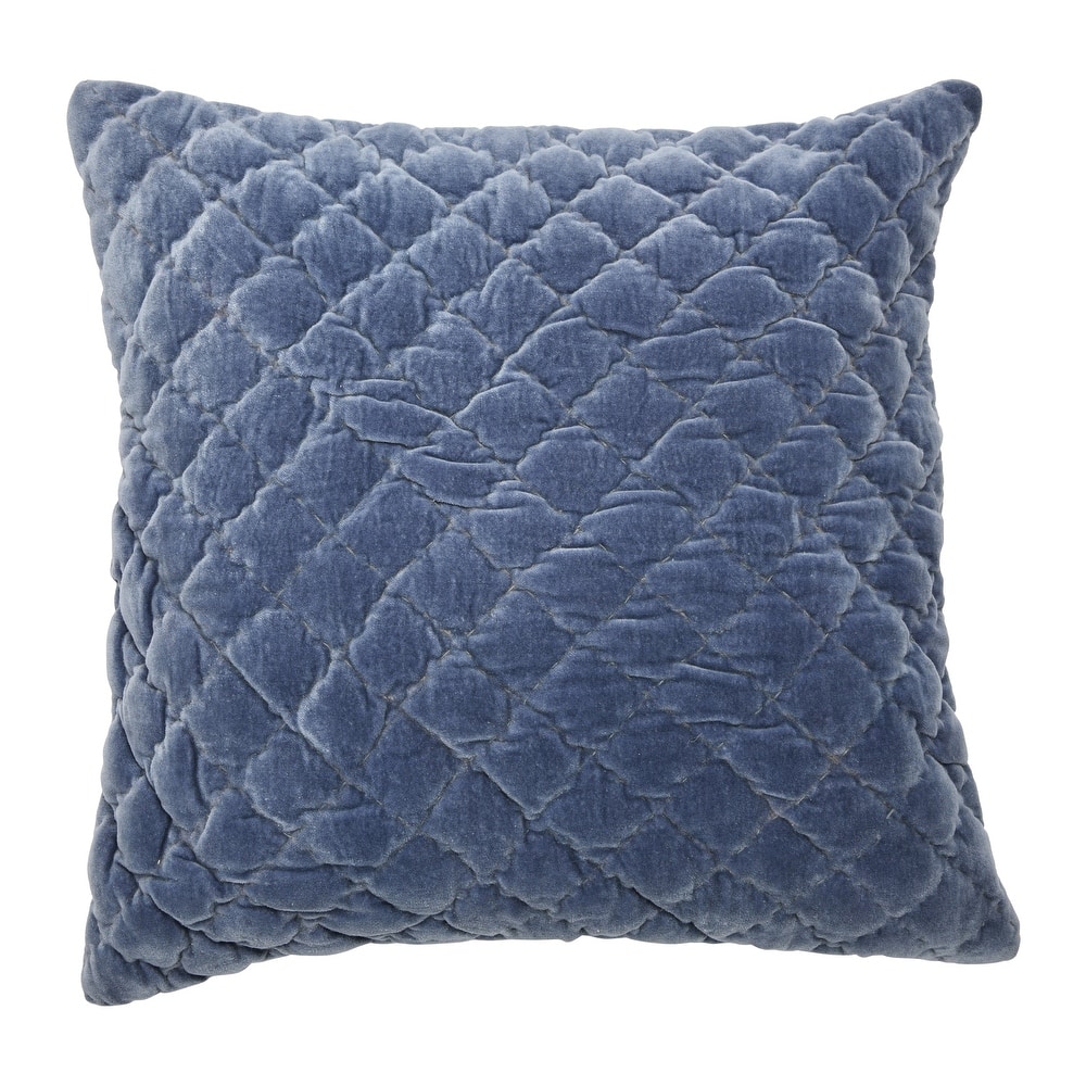 Square Quilted Velvet Pillow Cover