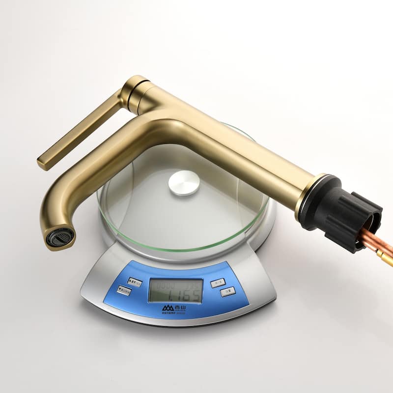 9 in.H Modern Matte Black/ Brushed Gold Single Handle Bathroom Faucet includes Hardware