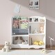 preview thumbnail 5 of 15, White Multi-Layer Shelves Bookcase and Toy Organizer