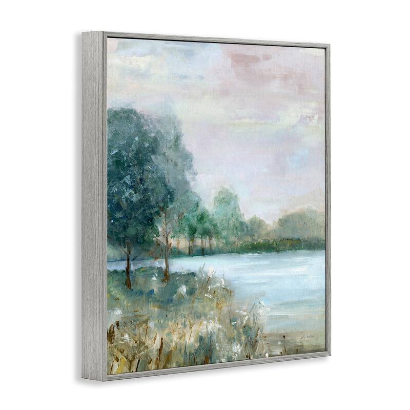 Stupell Serene Riverside View Framed Giclee Art Design By Sally Swatland