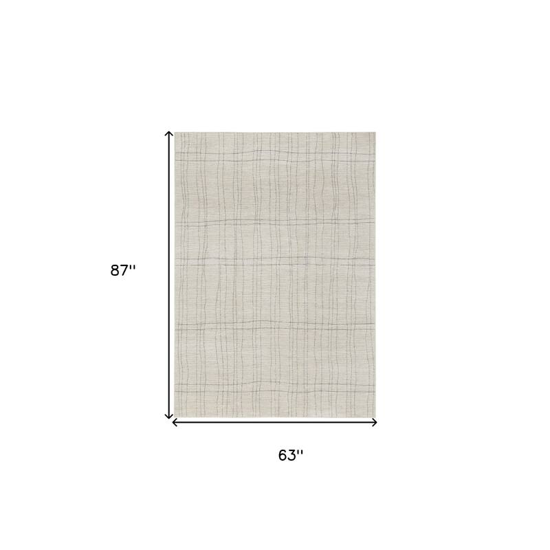 HomeRoots Abstract Scandinavian Rectangle Area Rug