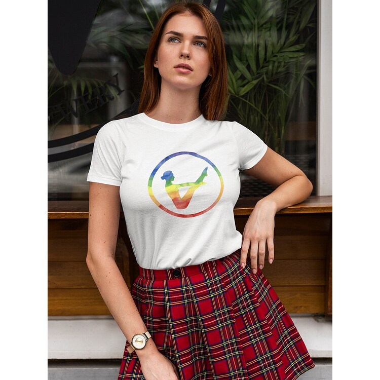Cool, Watercolor Yoga Pose Tee Women's -Image by Shutterstock