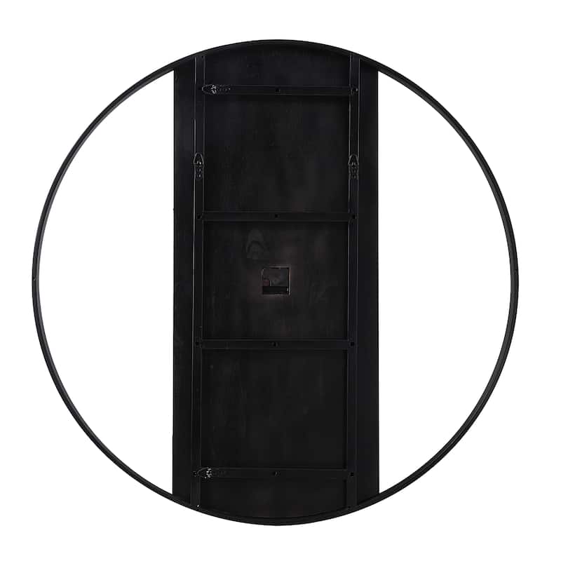 Renwil Romy Indoor Iron Wall Clock, Matte Black