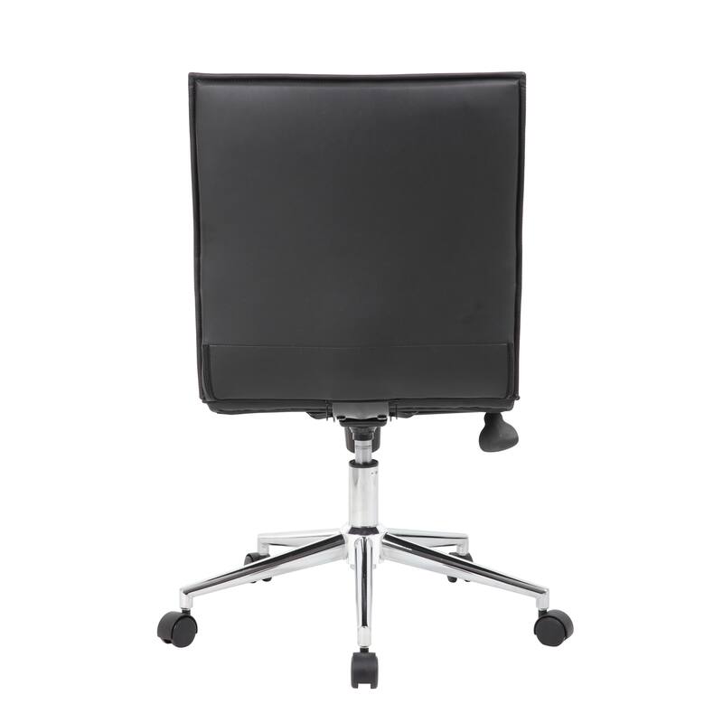 Boss Office Products Black Vinyl Armless Hospitality Chair