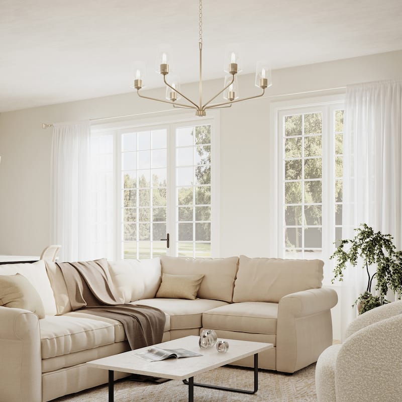 Progress Lighting P400444 Celino 6 Light 40" Wide Chandelier