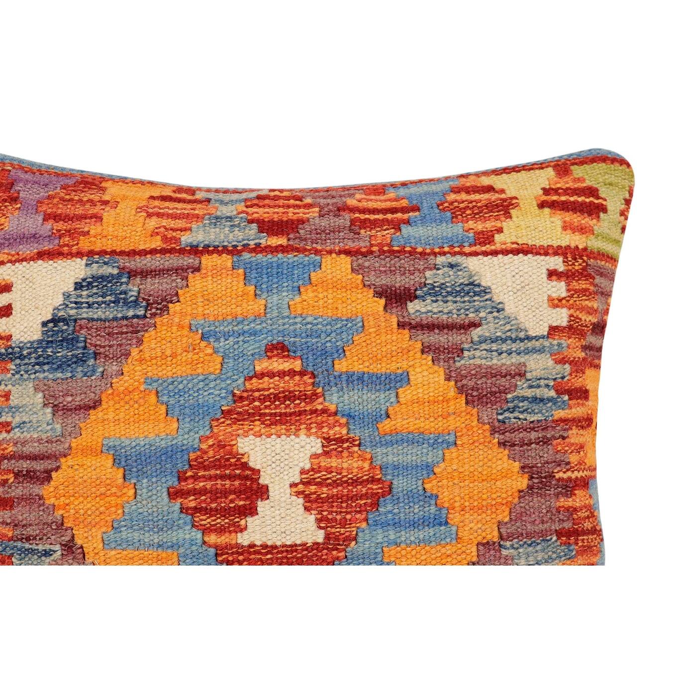 Southwestern Sandee Turkish Hand-Woven Kilim Pillow - 18'' x 18'' - Bed ...
