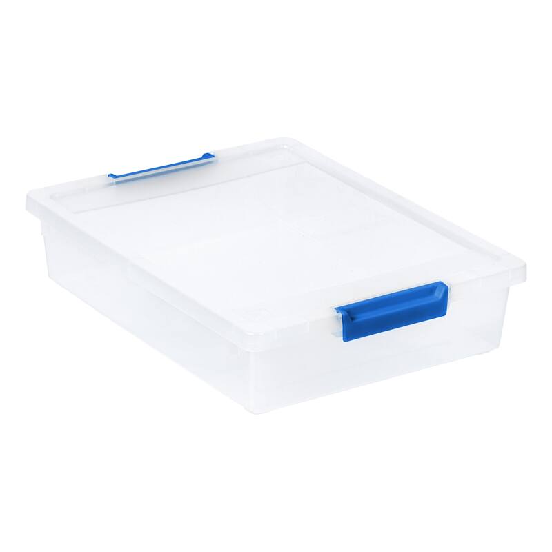 IRIS USA® CLIP BOX 5.5 Qt Buckle Lid - Clear - Set of 4