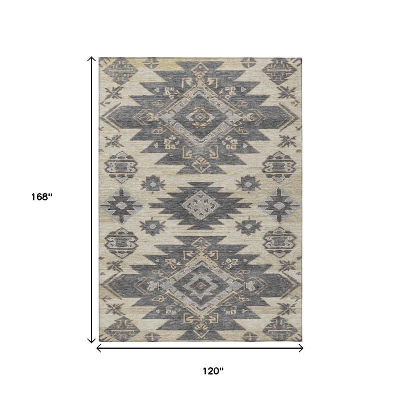 HomeRoots Tribal Transitional Rectangle Outdoor Rug