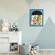 Stupell Rainy Day Family Cartoon Blue Green Kids Nursery Painting ...