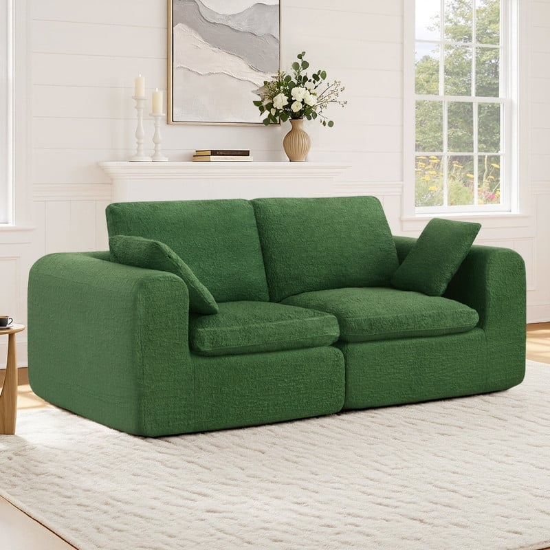 Spruce & Spring Compressed Modular Sectional Boneless Sofa for Living Room