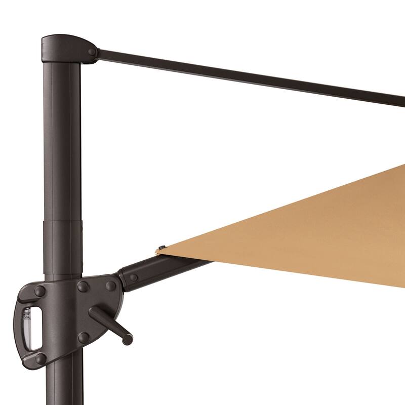 VredHom 11.5FT Dual Wind Vent Offset Cantilever Canopy Patio Umbrella