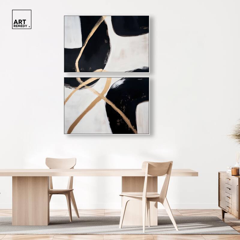 Rhythm of Contrast Canvas Set of 2 by Art Remedy