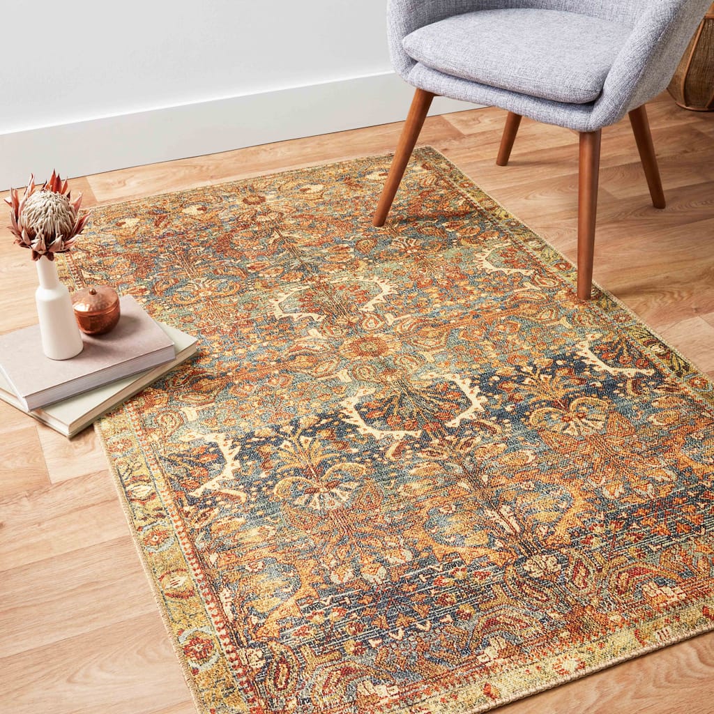 Alexander Home Dhanya Traditional Distressed Oriental Area Rug