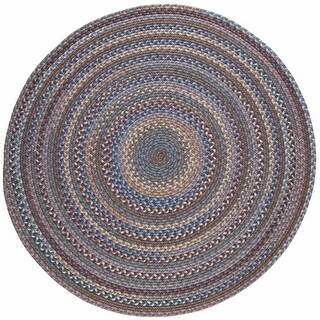 Cottage Rug Round Wool Area Rugs Braided Country Cottage Farmhouse 4' Round Multi - 6 ...