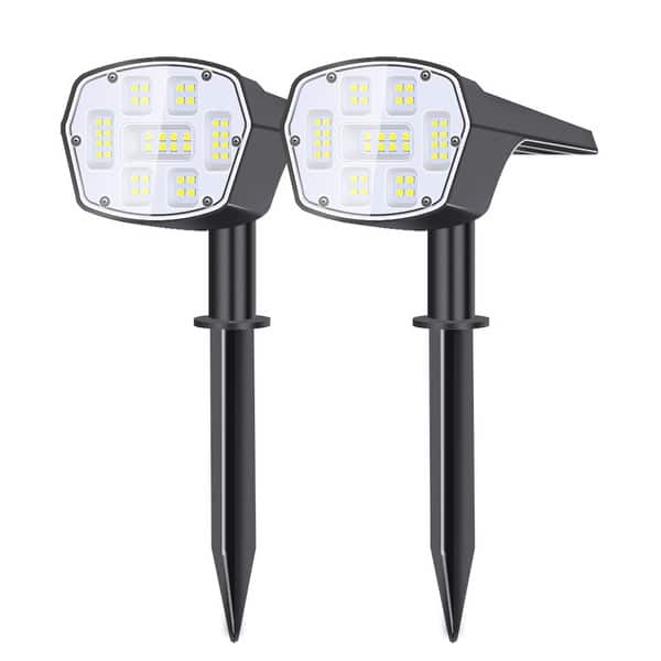 slide 1 of 12, 1/2/4 Pcs 40 LED Solar Landscape Spotlights Waterproof Solar Powered Wireless Outdoor Lawn Light for Yard Garden Walkway Patio