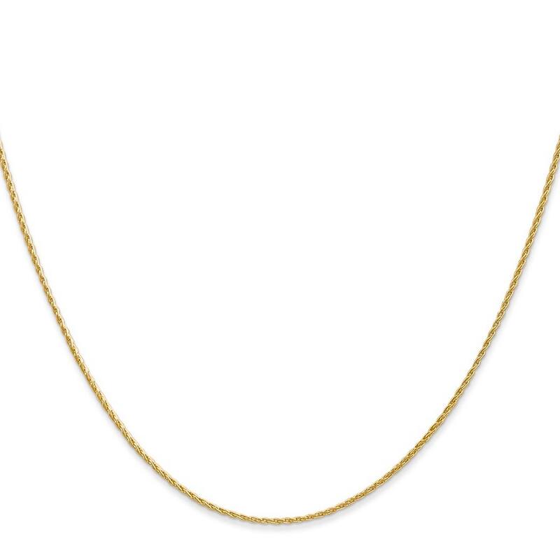 Curata 14k Yellow Gold 1.0mm Parisian Wheat Chain Necklace Options: 16 18 20 24