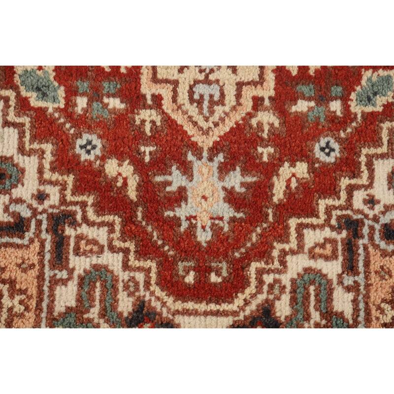 Geometric Heriz Serapi Oriental Foyer Rug Handmade Wool Carpet - 2'6"x 5'9"