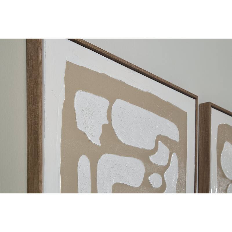 Signature Design by Ashley Waldett Beige/White Wall Art (Set of 2)