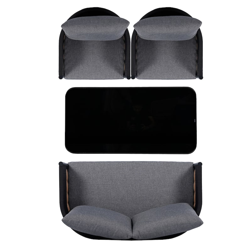Safavieh Outdoor Living Harrison 4-Piece Set - 52"W x 28"D x 26"H